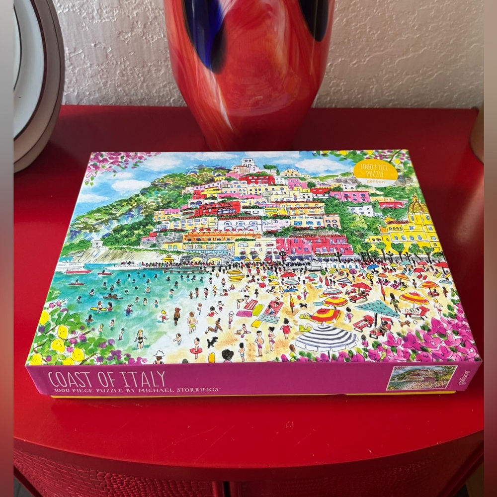 Michael Storrings 1000 Pc Jigsaw Puzzle as found at Anthropologie COAST OF ITALY